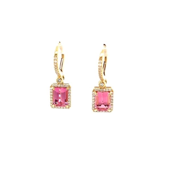 Pink Tourmaline Diamond Earrings