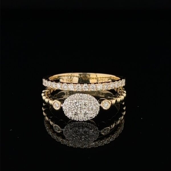 Diamond Double Row Ring 0.52ct