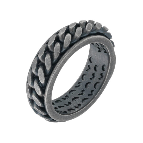LASH CHAIN RING SILVER