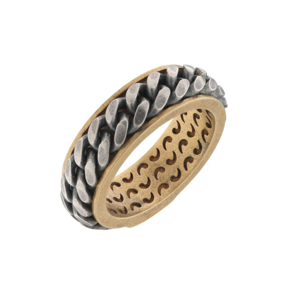 LASH CHAIN RING 18KT YELLOW GOLD VERMEIL