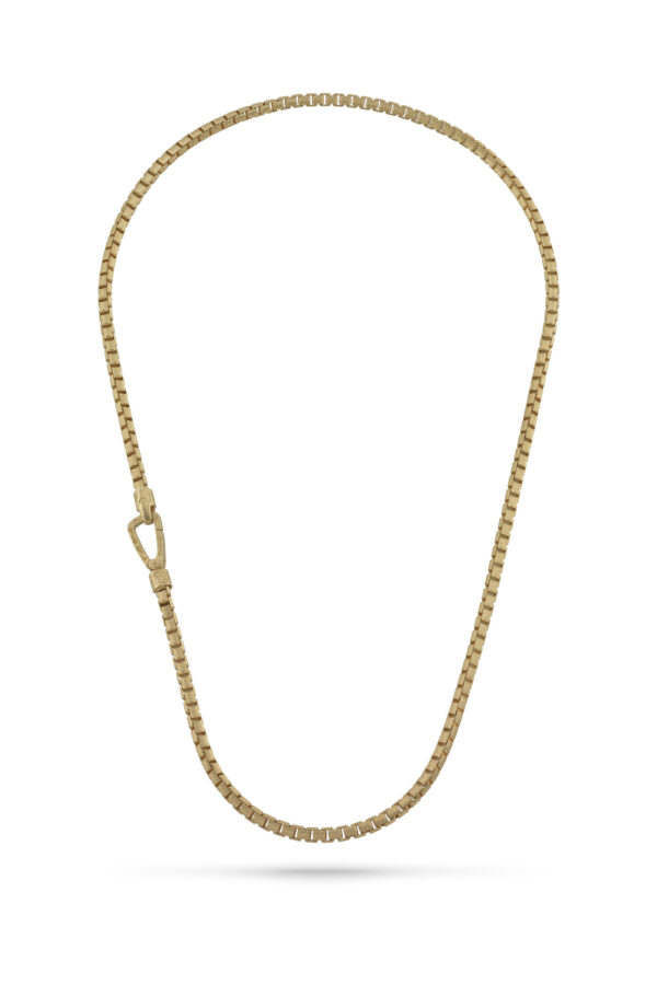 ULYSSES TUBOLAR LINK NECKLACE, 18K PLATING