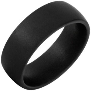 Black Diamond Ceramic Domed Band with Military Sandblast Finish