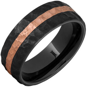 Black Diamond Ceramic with 14K Rose Thor Gold Inlay