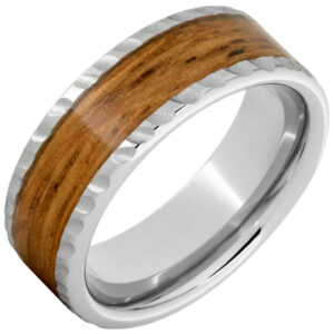 Serinium® Pipe Cut Band with Single Malt Barrel Aged™ Inlay and Notched Finish