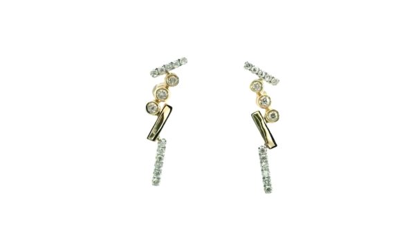 Diamond & Gold Drop Earrings