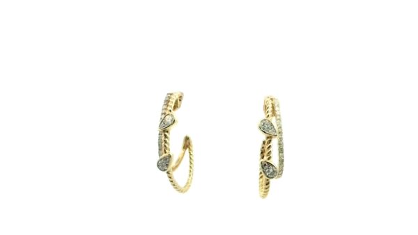 Double Hoop Diamond Earrings