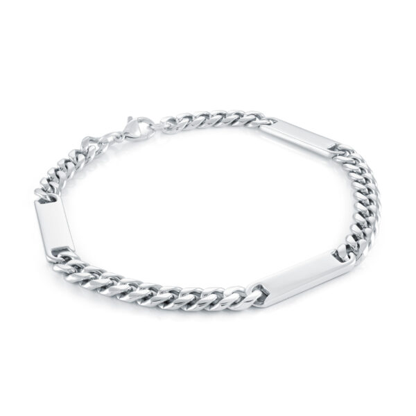 6MM Curb 3-Plate Bracelet
