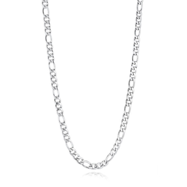 4.5MM Figaro 2-Plate 22" Necklace
