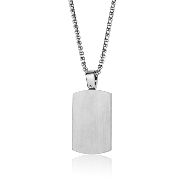 Brushed/Polished Dog Tag Pendant