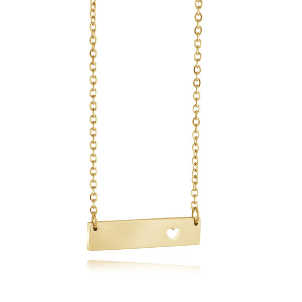 Bar Heart Adjustable Necklace