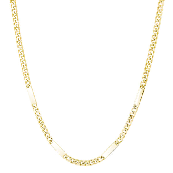 4.6MM Curb 4-Plate 22" Necklace
