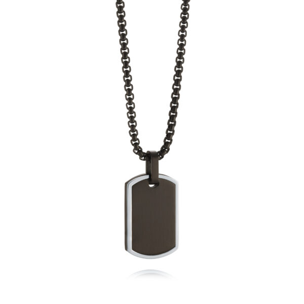 Edged Dog Tag Pendant