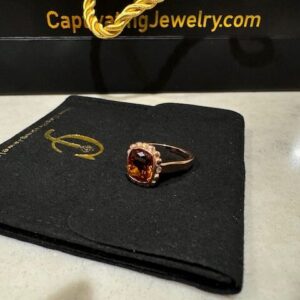 Citrine & Diamond Custom Ring