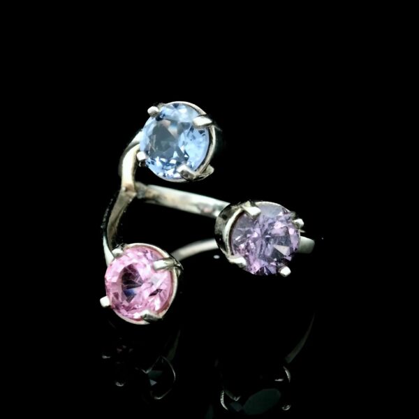Floating Dreams Three Stone Spinel Ring