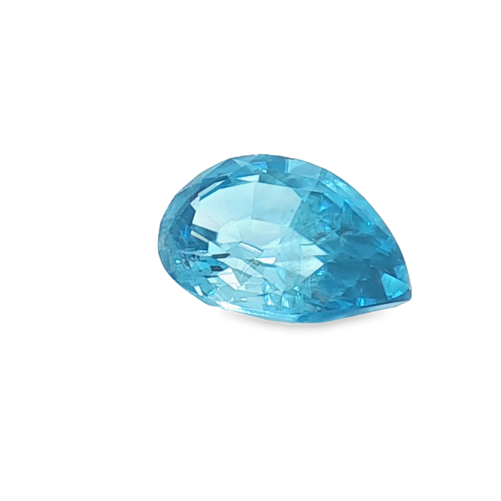 5.60cts Pear Cut Blue Zircon