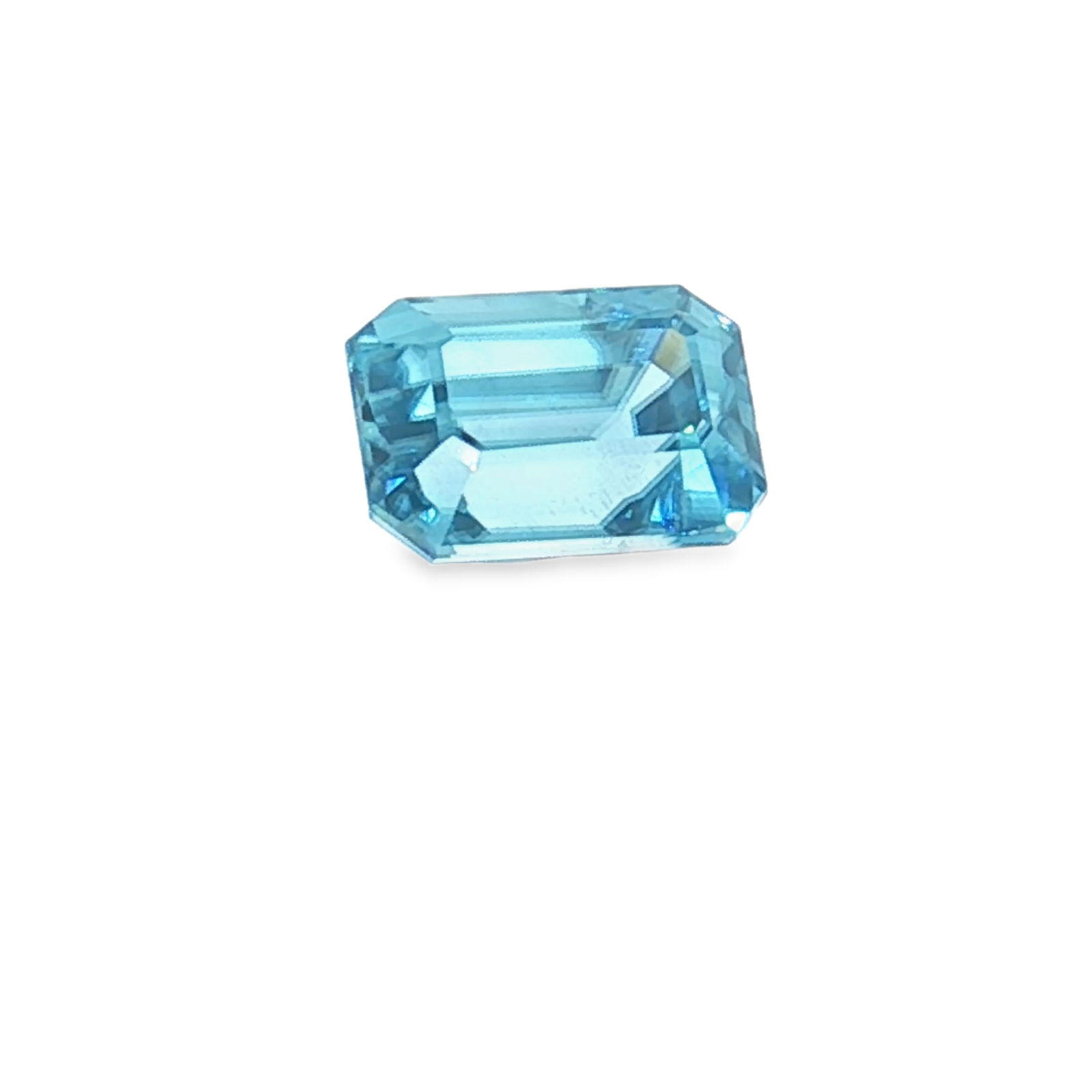 3.35cts Emerald Cut Blue Zircon