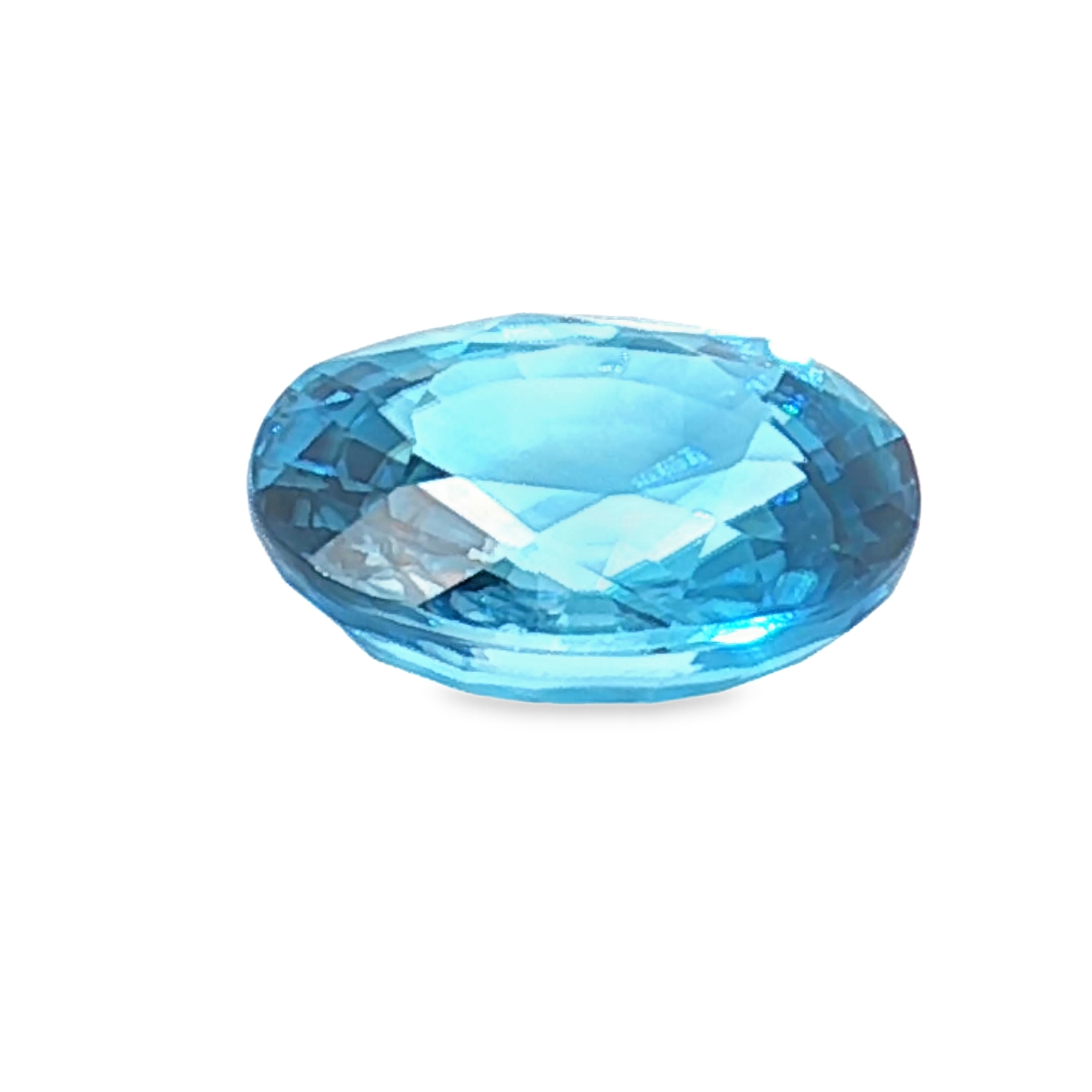 5.45cts Blue Zircon Oval Brilliant Cut